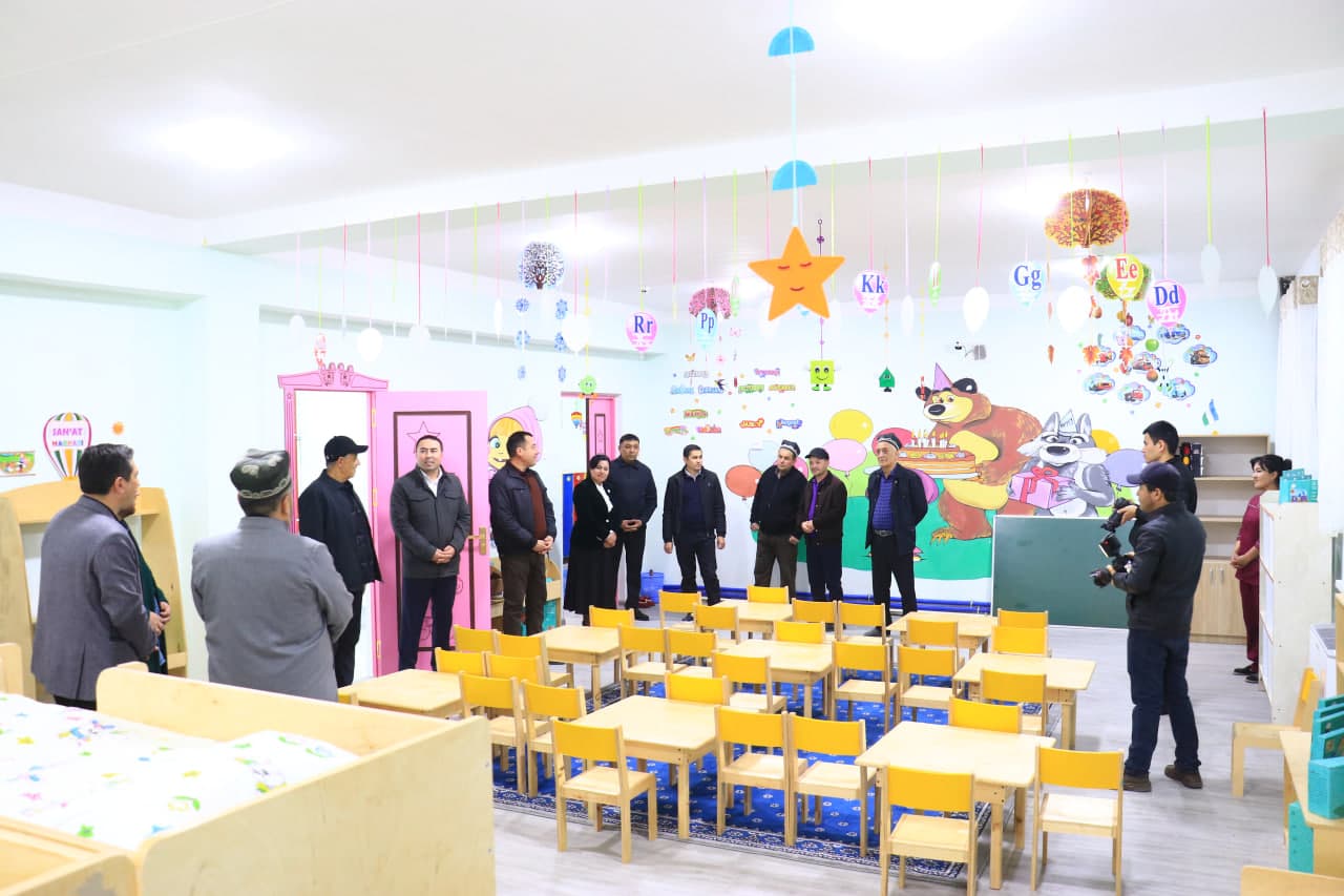Yangi qurib bitkazilgan maktabgacha ta’lim tashkiloti foydalanishga topshirildi