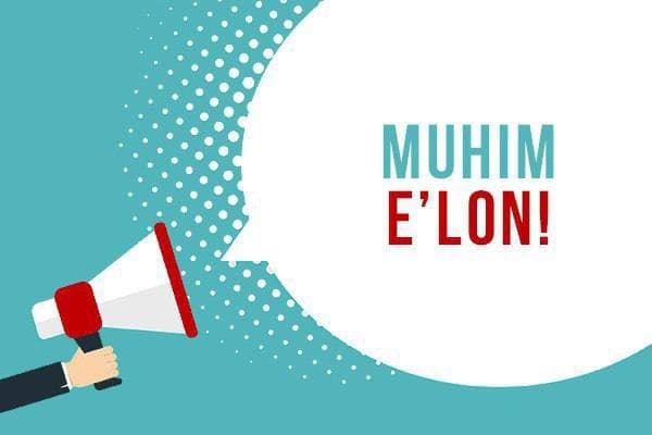 E’LON: MARHAMAT TUMANI HOKIMLIGI STARTAP LOYIHASI BOR YOSHLARNI UCHRASHUVGA TAKLIF ETADI
