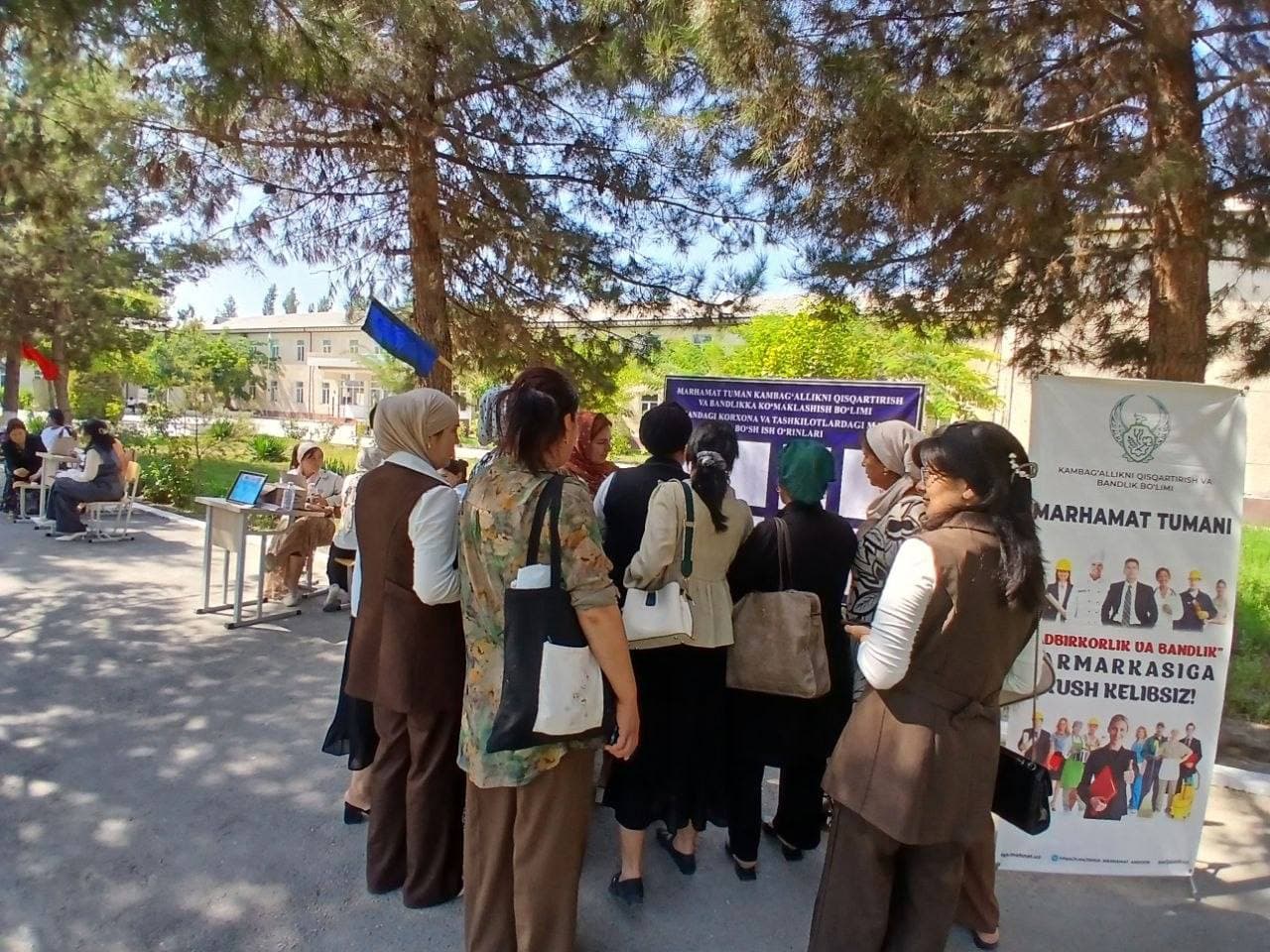 "SHO‘RQAQIR" MAHALLASIDA “BO‘SH ISH O‘RINLARI” MEHNAT YARMARKASI