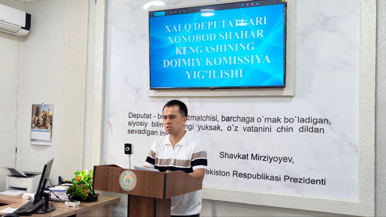 XALQ DEPUTATLARI XONOBOD SHAHAR KENGASHIDA DOIMIY KOMISSIYA YIG‘ILISHI BO‘LIB O‘TDI.