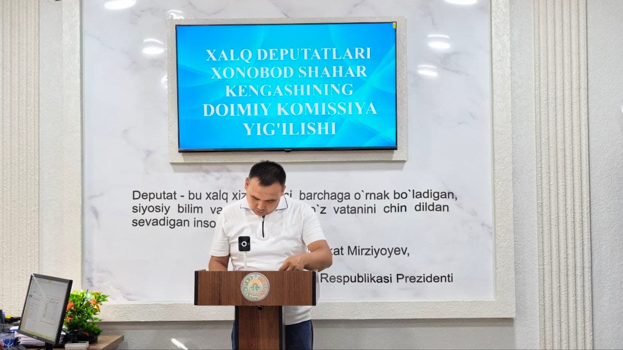 XALQ DEPUTATLARI XONOBOD SHAHAR KENGASHIDA DOIMIY KOMISSIYA YIG‘ILISHI BO‘LIB O‘TDI.
