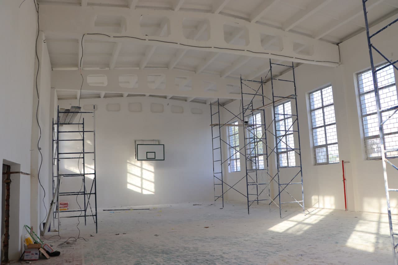 Construction work is underway at educational institutions in Saikhunabad district