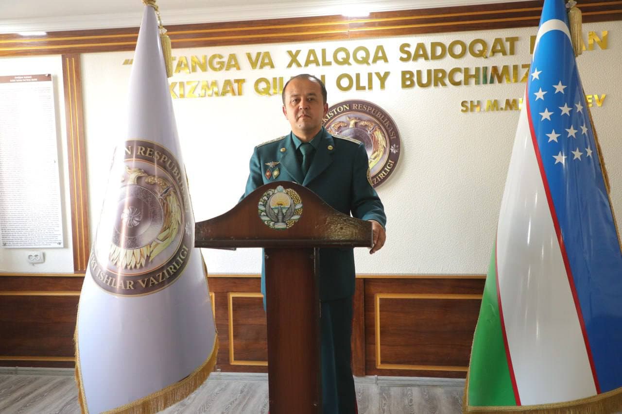 ADDRESS TO THE RESIDENTS BY O.X. AKBAROV, HEAD OF THE ANDIJAN DISTRICT DEPARTMENT OF INTERNAL AFFAIRS