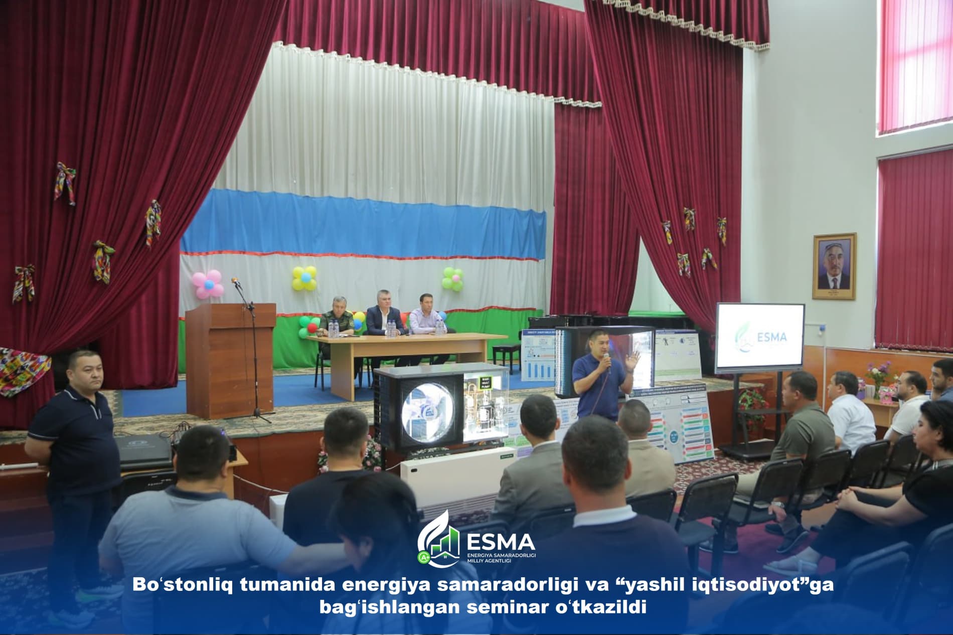 Boʻstonliq tumanida energiya samaradorligi va “yashil iqtisodiyot”ga bagʻishlangan seminar oʻtkazildi