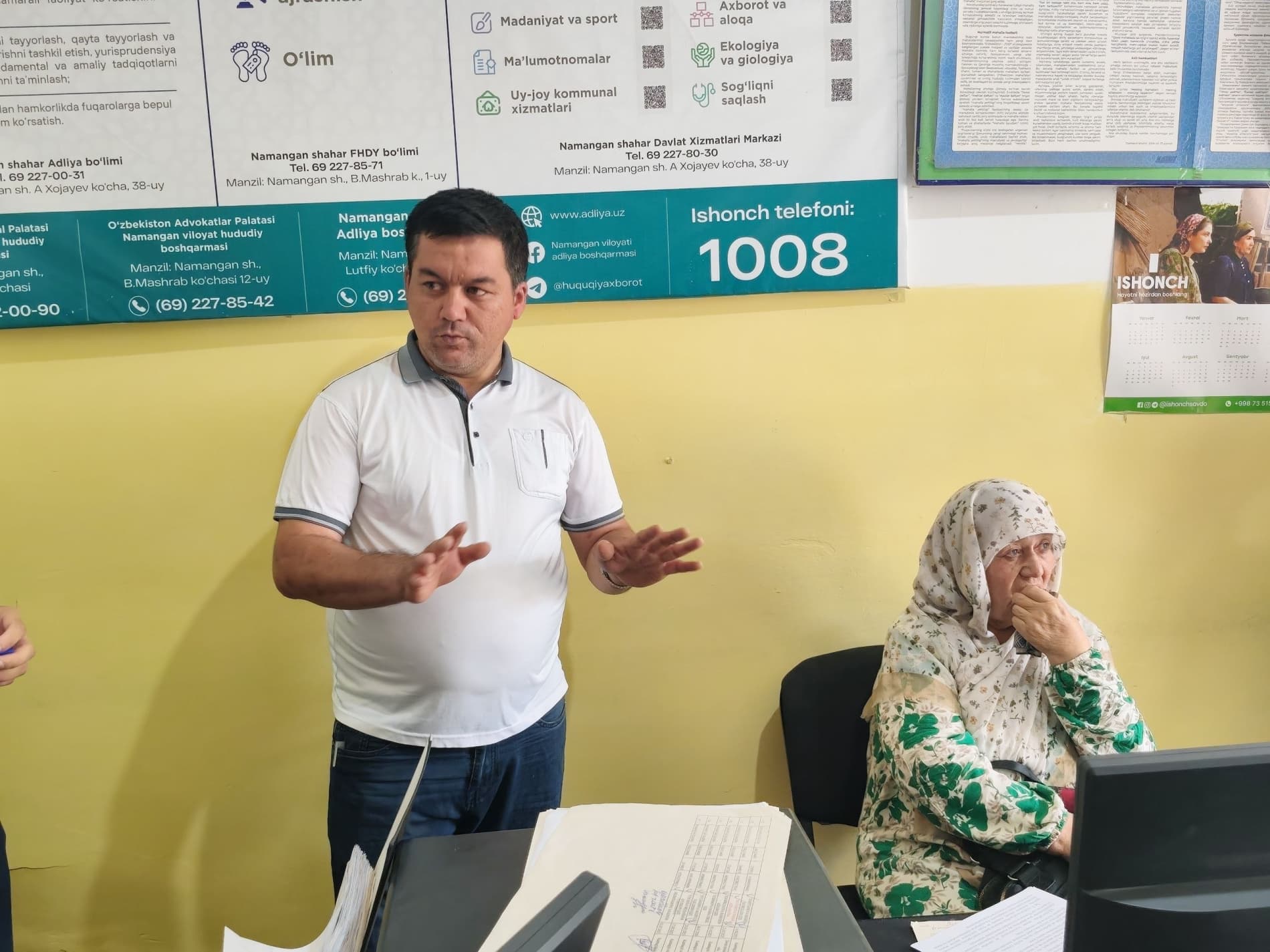 Namangan shahrida sayyor qabul: fuqarolar va tadbirkorlar murojaatlari o‘rganildi