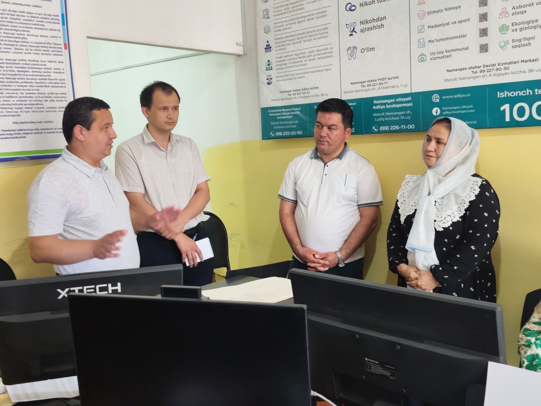 Namangan shahrida sayyor qabul: fuqarolar va tadbirkorlar murojaatlari o‘rganildi