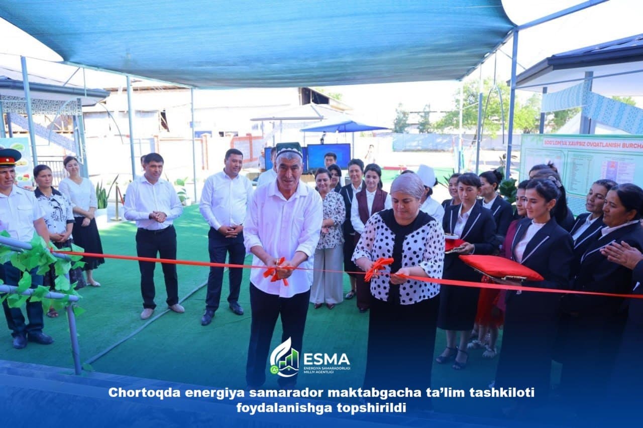 Chortoqda energiya samarador maktabgacha ta’lim tashkiloti foydalanishga topshirildi
