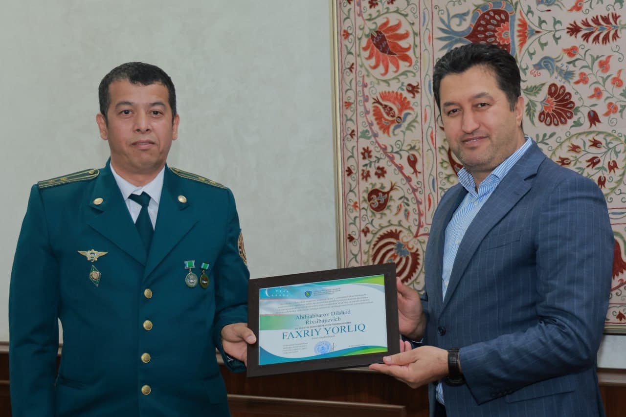 Ekologiya sohasiga munosib hissa qo’shayotgan ichki ishlar organlari xodimlari taqdirlandi