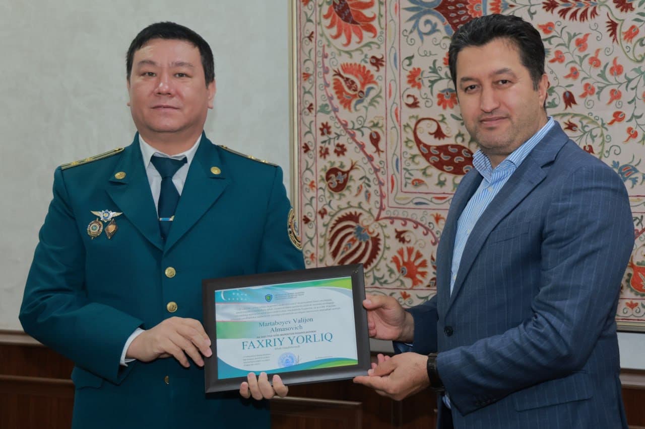 Ekologiya sohasiga munosib hissa qo’shayotgan ichki ishlar organlari xodimlari taqdirlandi