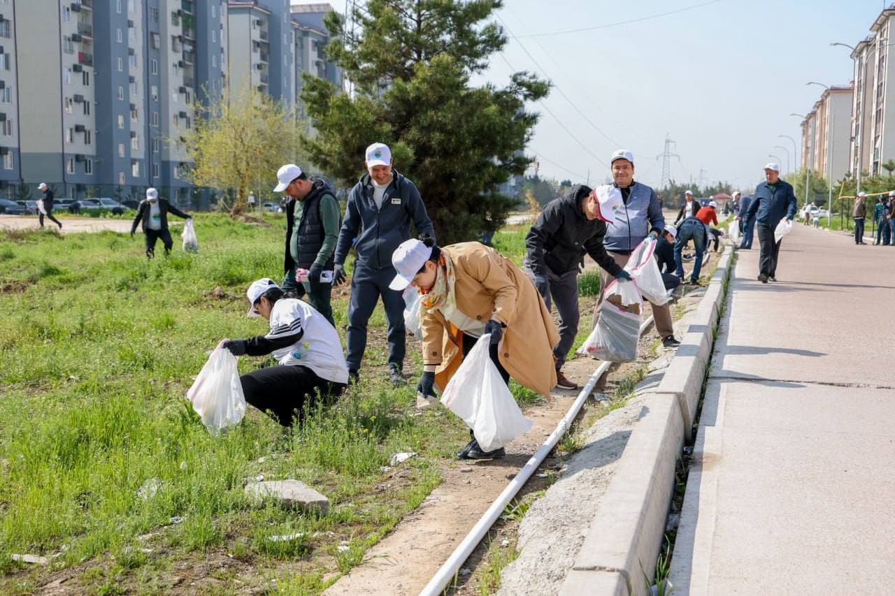O‘zbekiston bo‘ylab belgilangan hududlar 300 tonnadan ortiq chiqindidan tozalandi