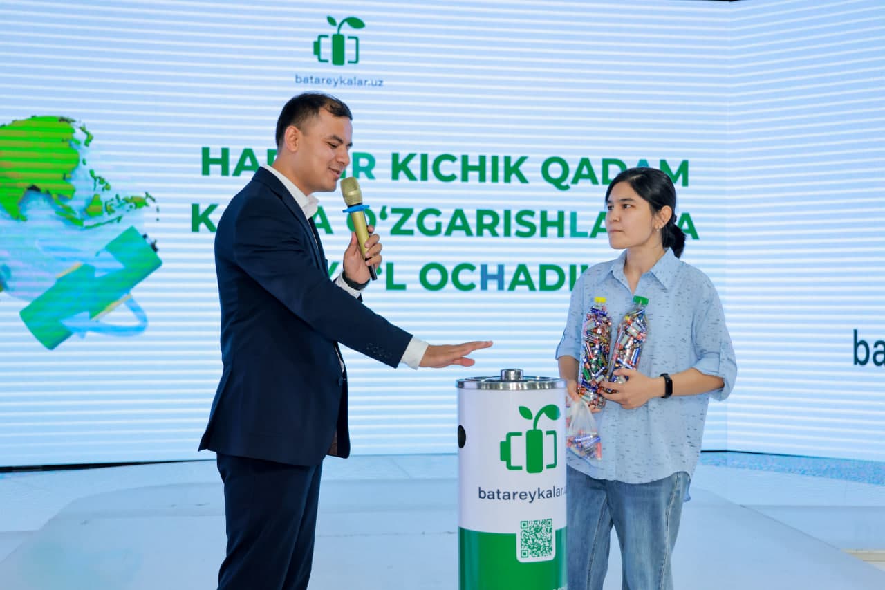 O‘zbekistonda batareykalarni xavfsiz yo‘q qilish bo‘yicha ekologik loyiha ishga tushirildi