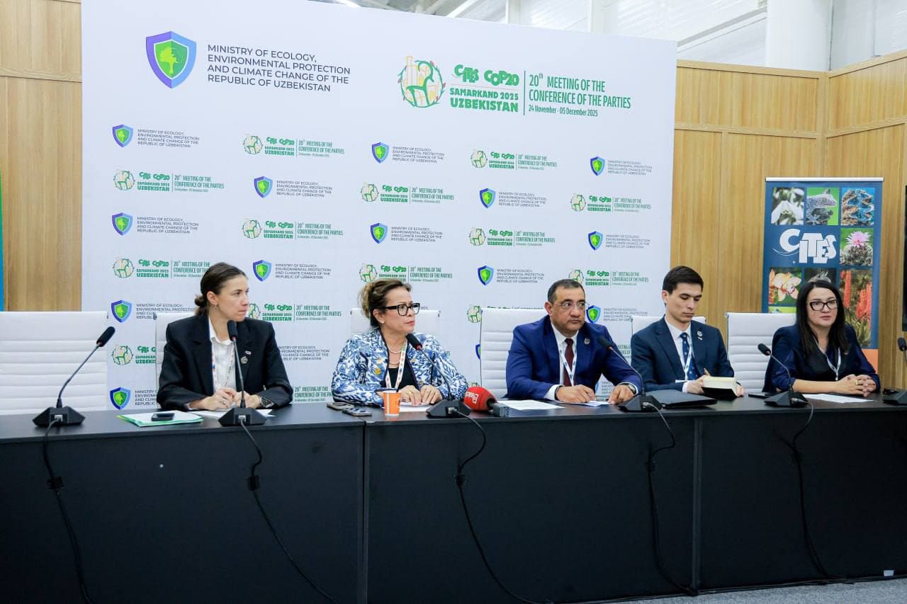 Samarqandda CITES CoP20 konferensiyasining birinchi matbuot anjumani bo‘lib o‘tdi
