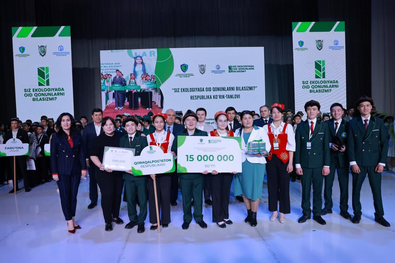 Tashkent Hosts National School Competition on Environmental Legislation