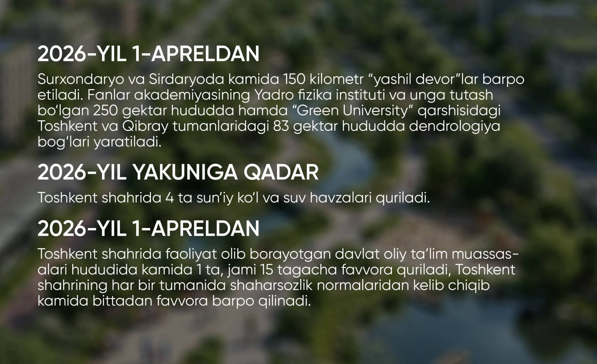 Atmosfera havosi sifatini yaxshilashga qaratilgan muhim vazifalar belgilandi