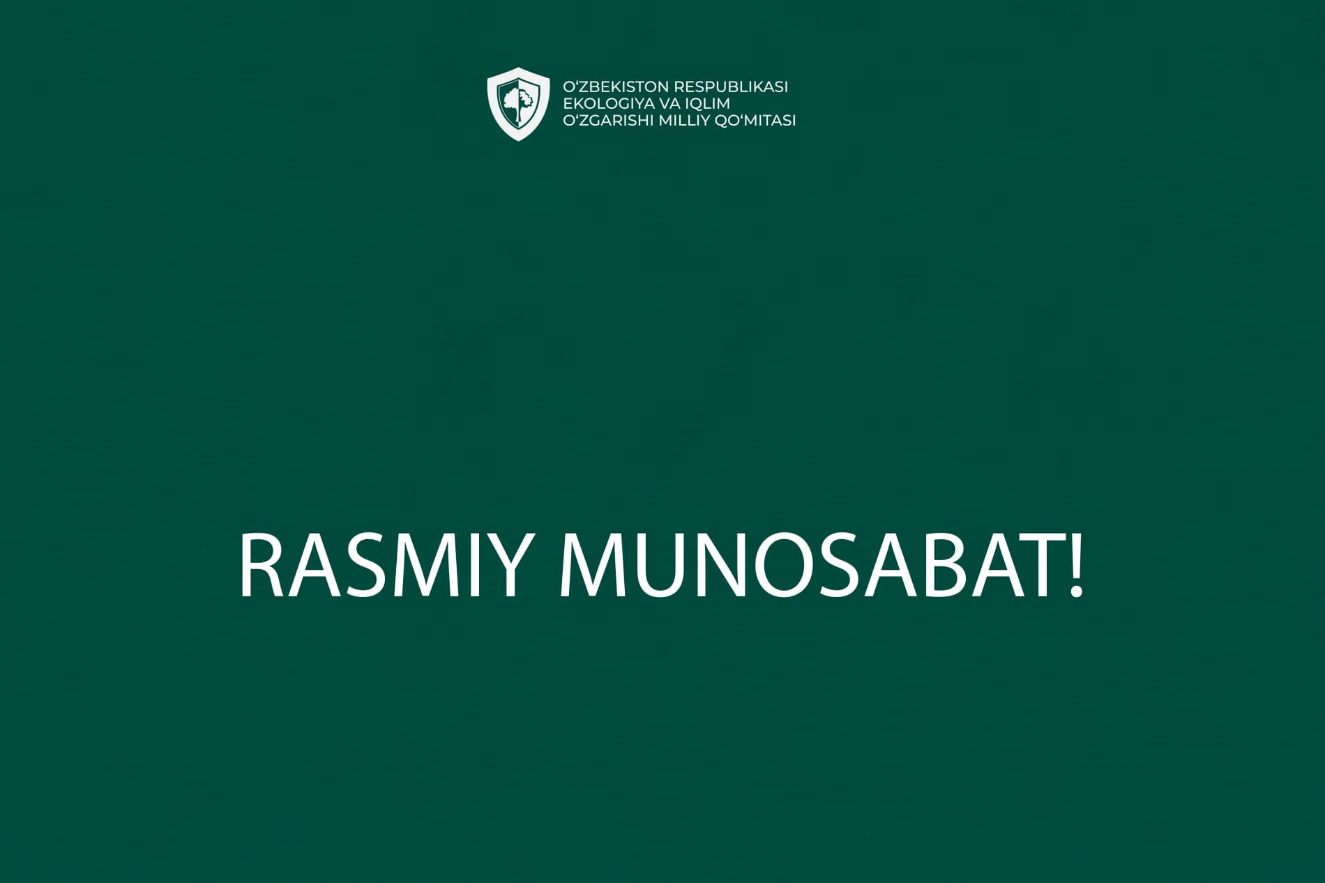 Rasmiy munosabat!
