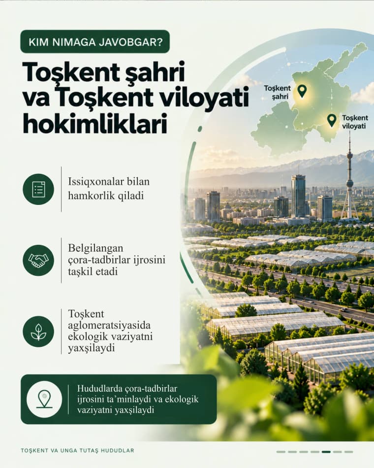 Yangi qaror: qaysi tashkilot nima uchun mas'ul?