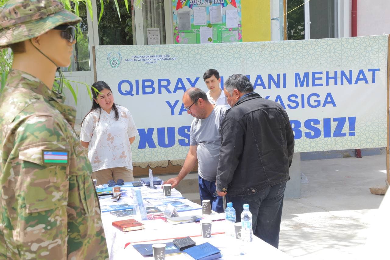 Chegaraoldi hududda “Bo‘sh ish o‘rinlari mehnat yarmarkasi” o‘tkazildi