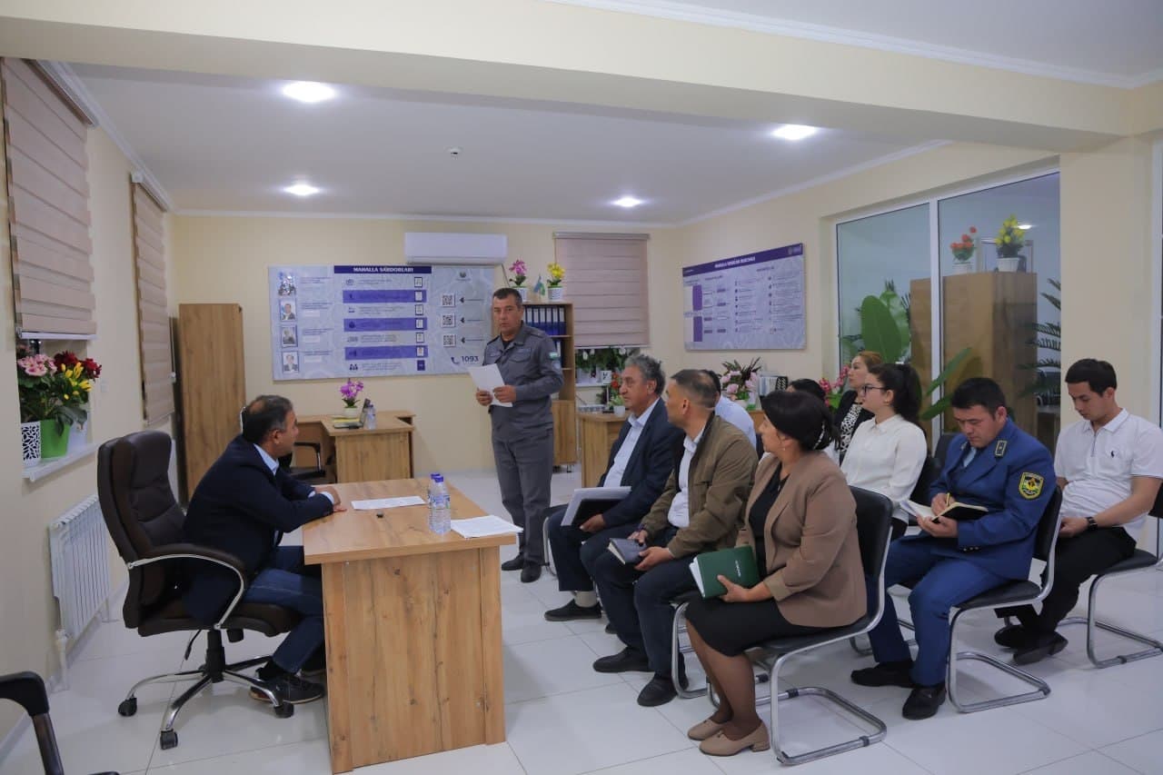 Nurafshon shahar hokimi Ilxom Klichxanov “Yangiobod” MFYda bo‘ldi