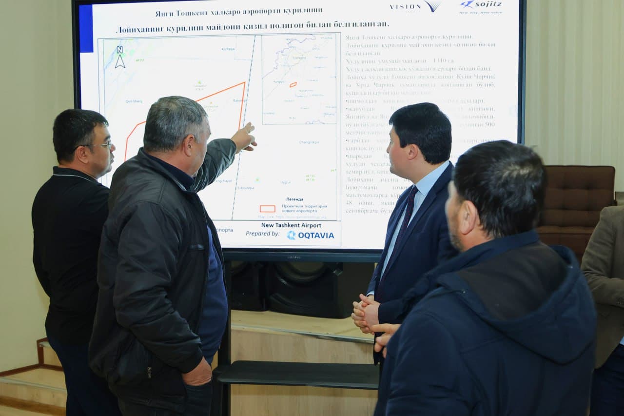Yangi Toshkent xalqaro aeroporti loyihasi bo‘yicha jamoatchilik eshituvi o‘tkazildi