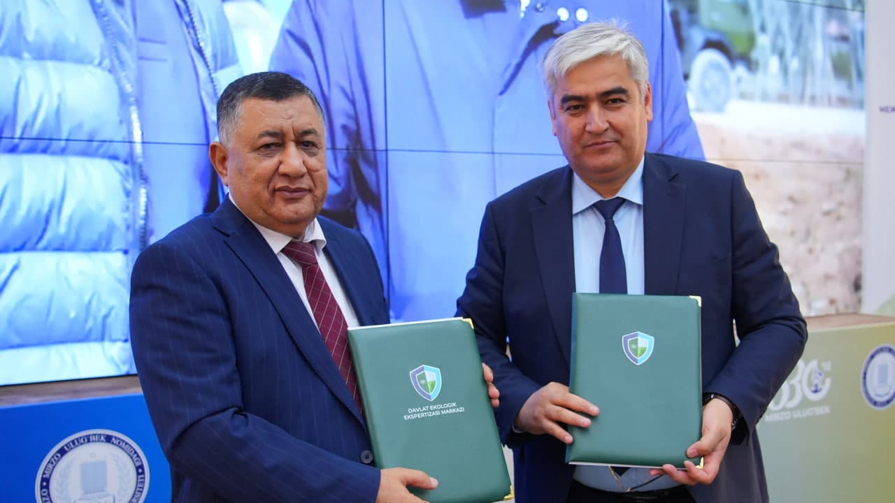 Davlat ekologik ekspertizasi markazi va O‘zbekiston Milliy universiteti o‘rtasidagi hamkorlik mustahkamlanmoqda