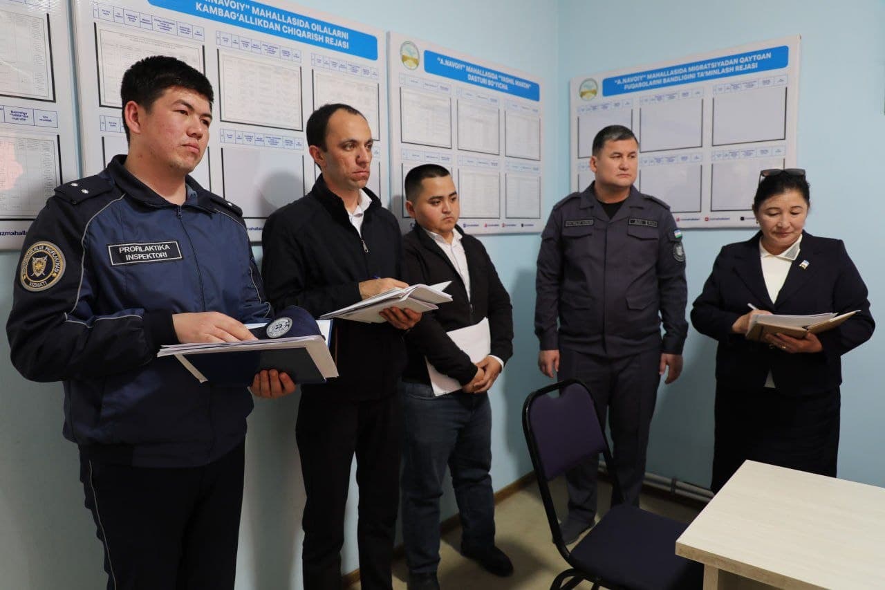 Oqoltin tumanida jinoyatchilikni barvaqt oldini olish borasidagi ishlar o‘rganildi