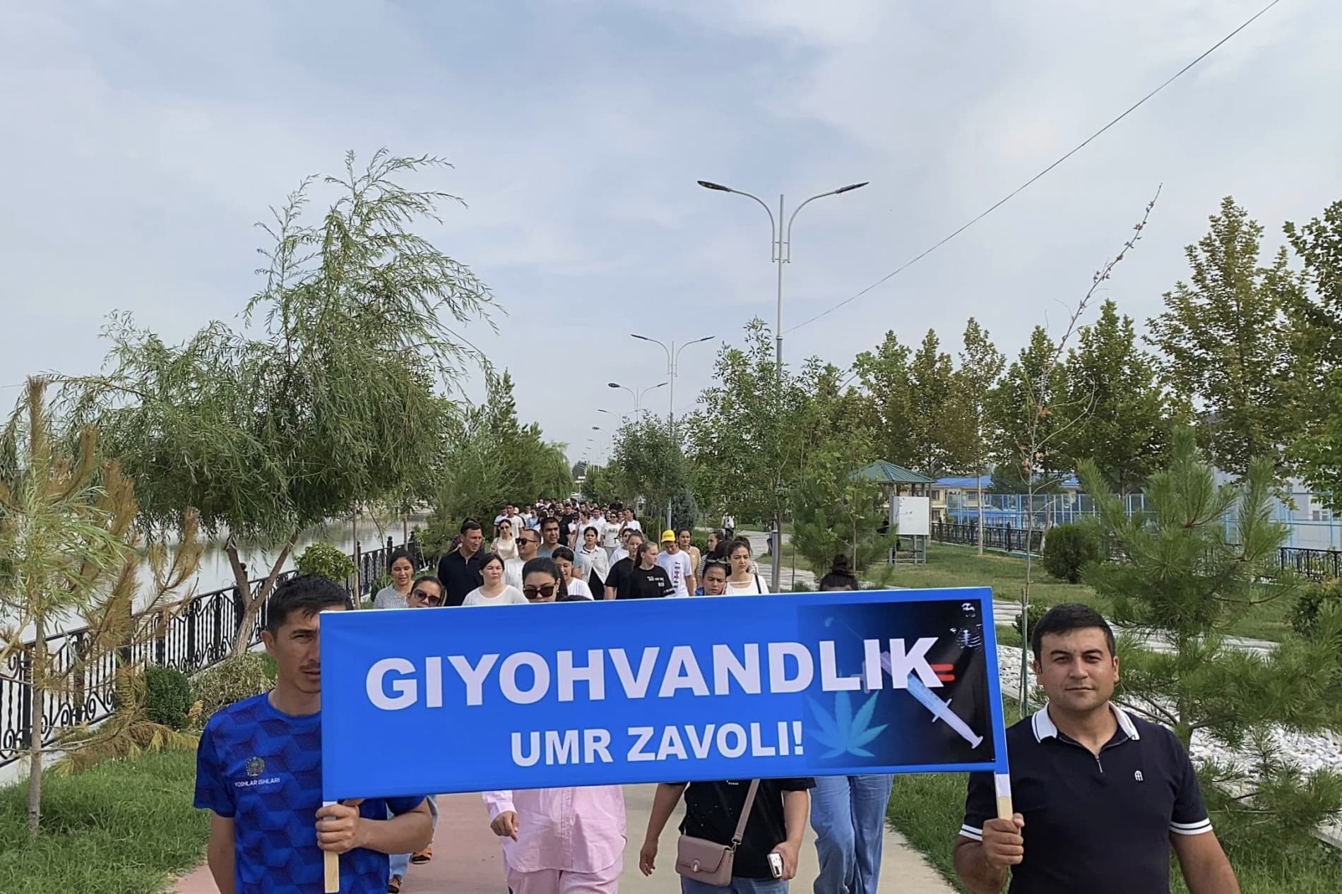 «Biz giyohvandlikka qarshimiz!» shiori ostida yurish marafoni o‘tkazildi
