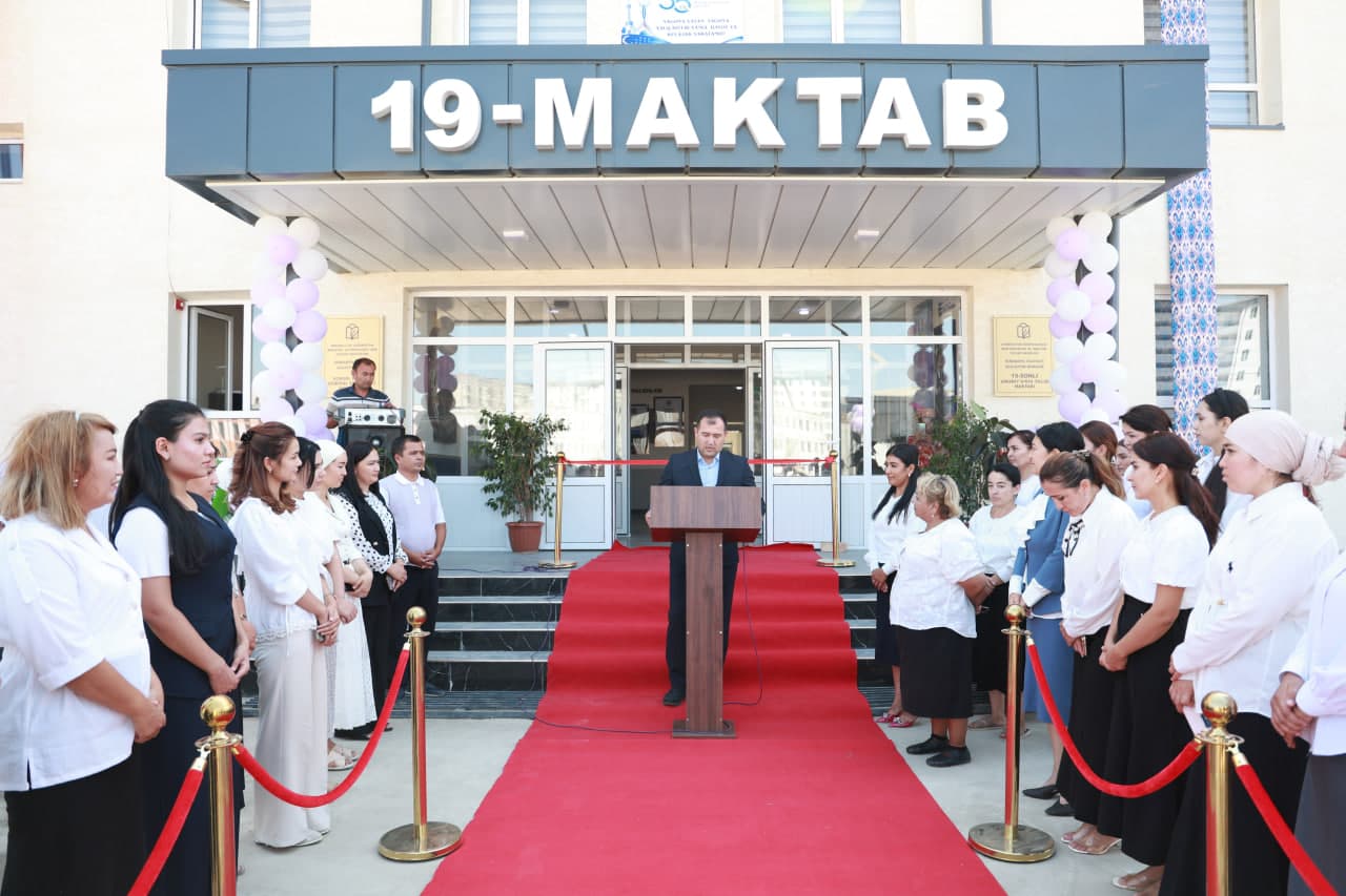 Guliston shahrida yangi maktab binosi foydalanishga topshirildi