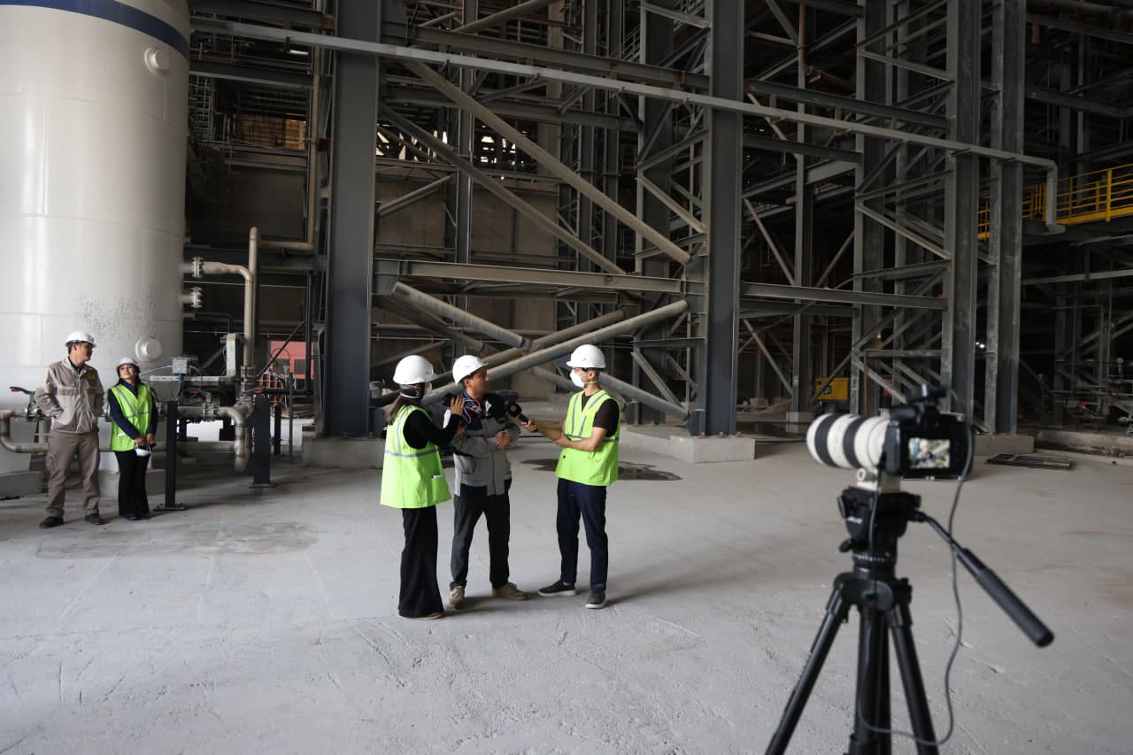 A press tour was organised to the 3rd Copper Concentration Plant of “AMMC” JSC