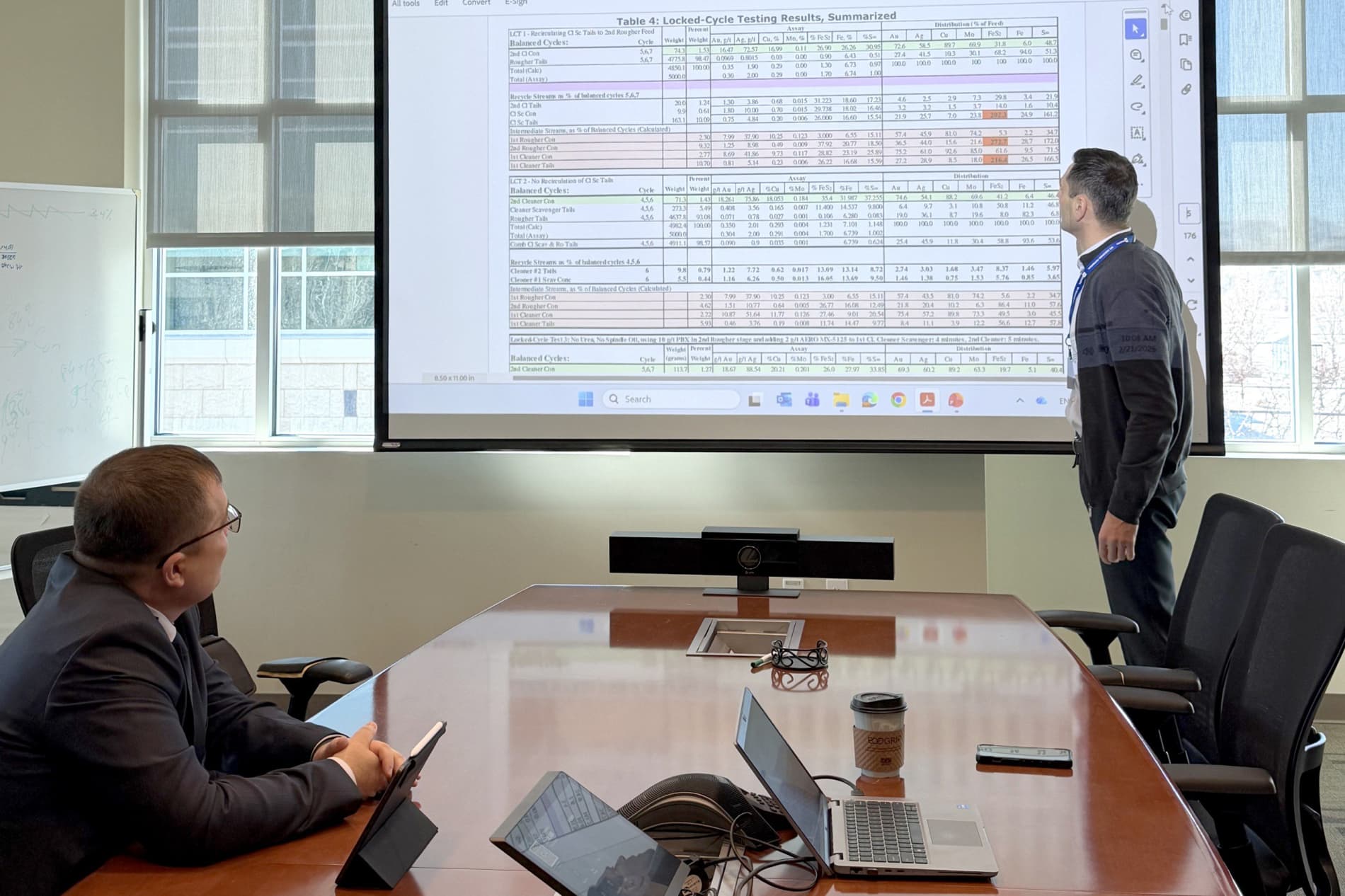 A meeting was held with the management of FLSmidth in the United States