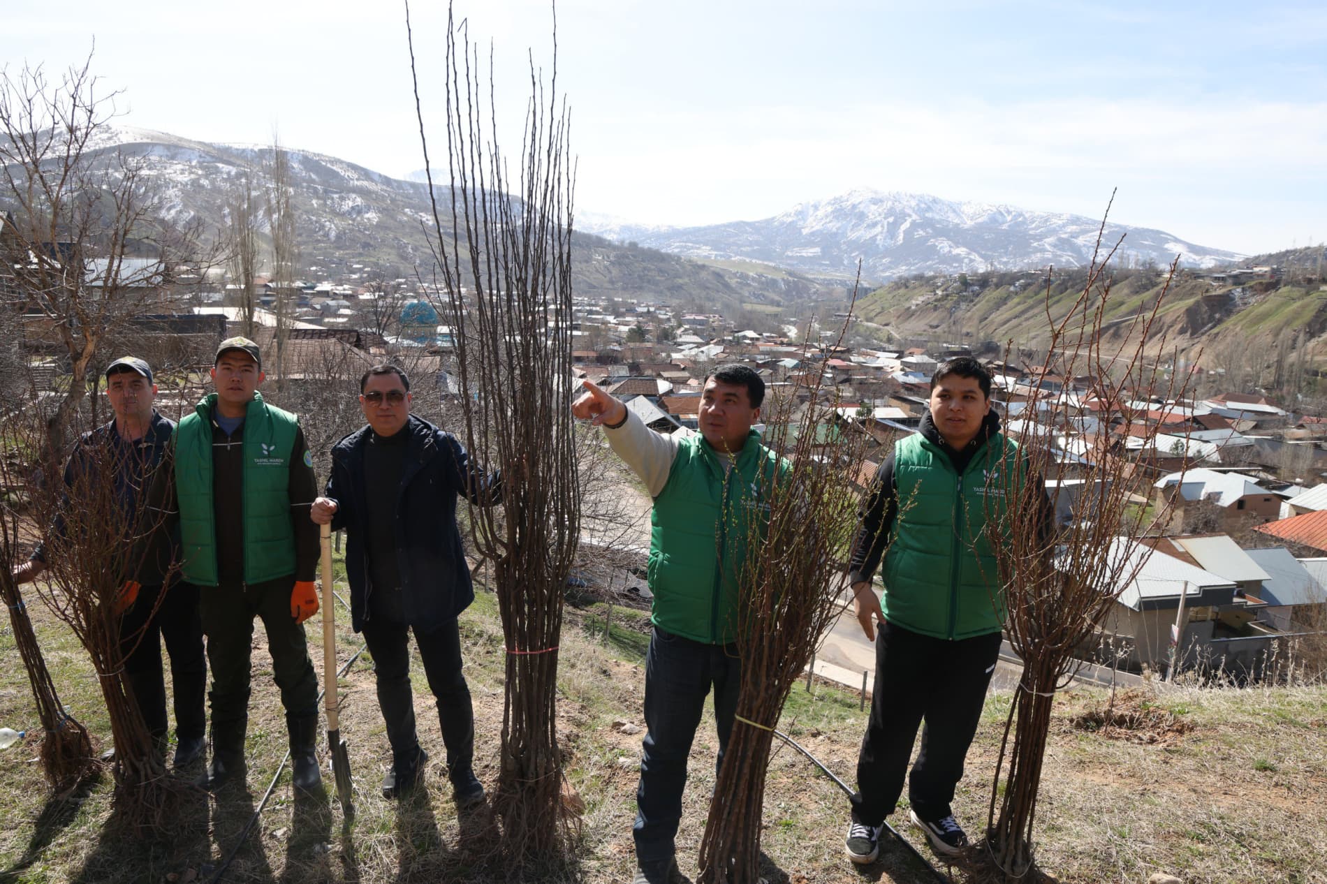 В Бостанлыкском районе высажено 100 деревьев и заложен сад Министерства горнодобывающей промышленности и геологии