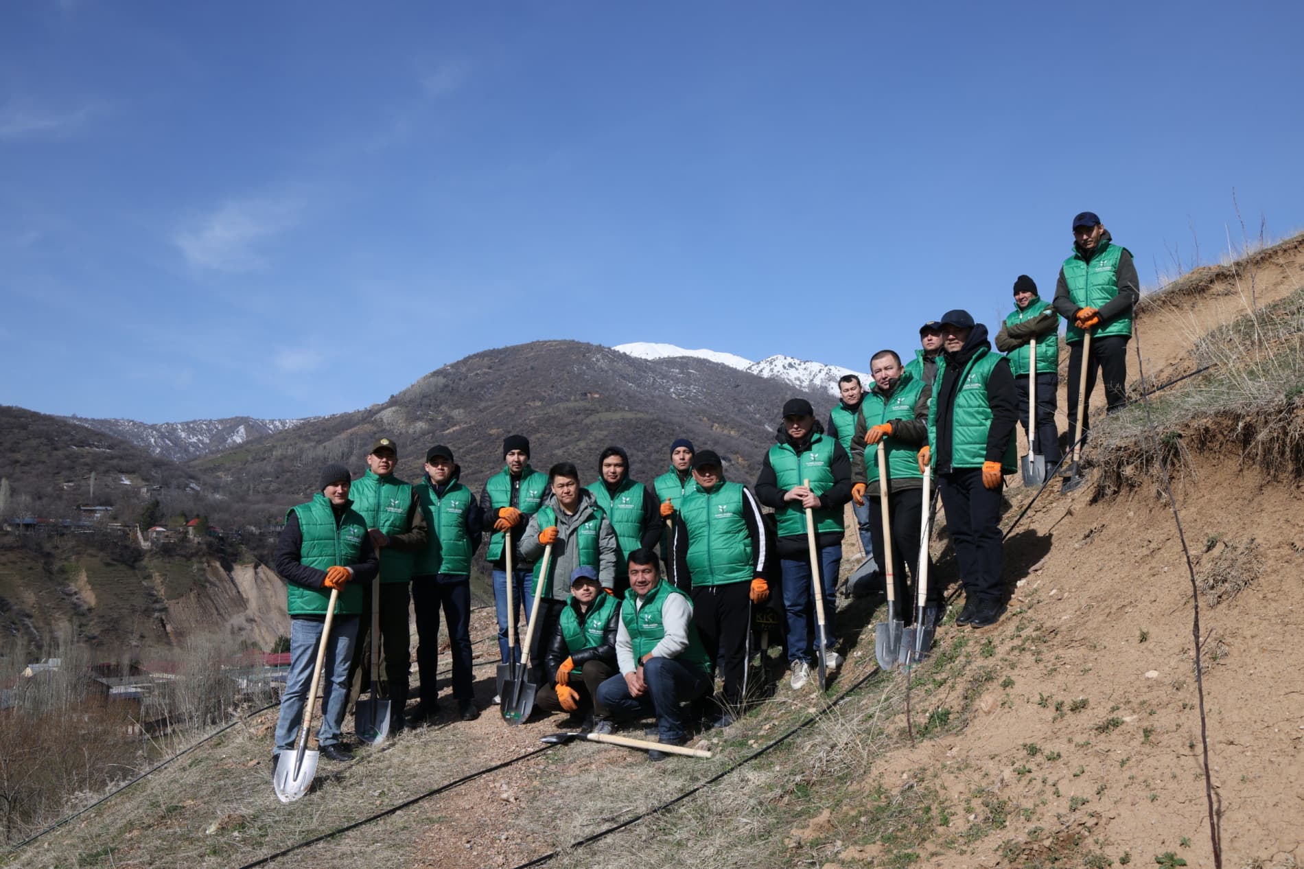 В Бостанлыкском районе высажено 100 деревьев и заложен сад Министерства горнодобывающей промышленности и геологии