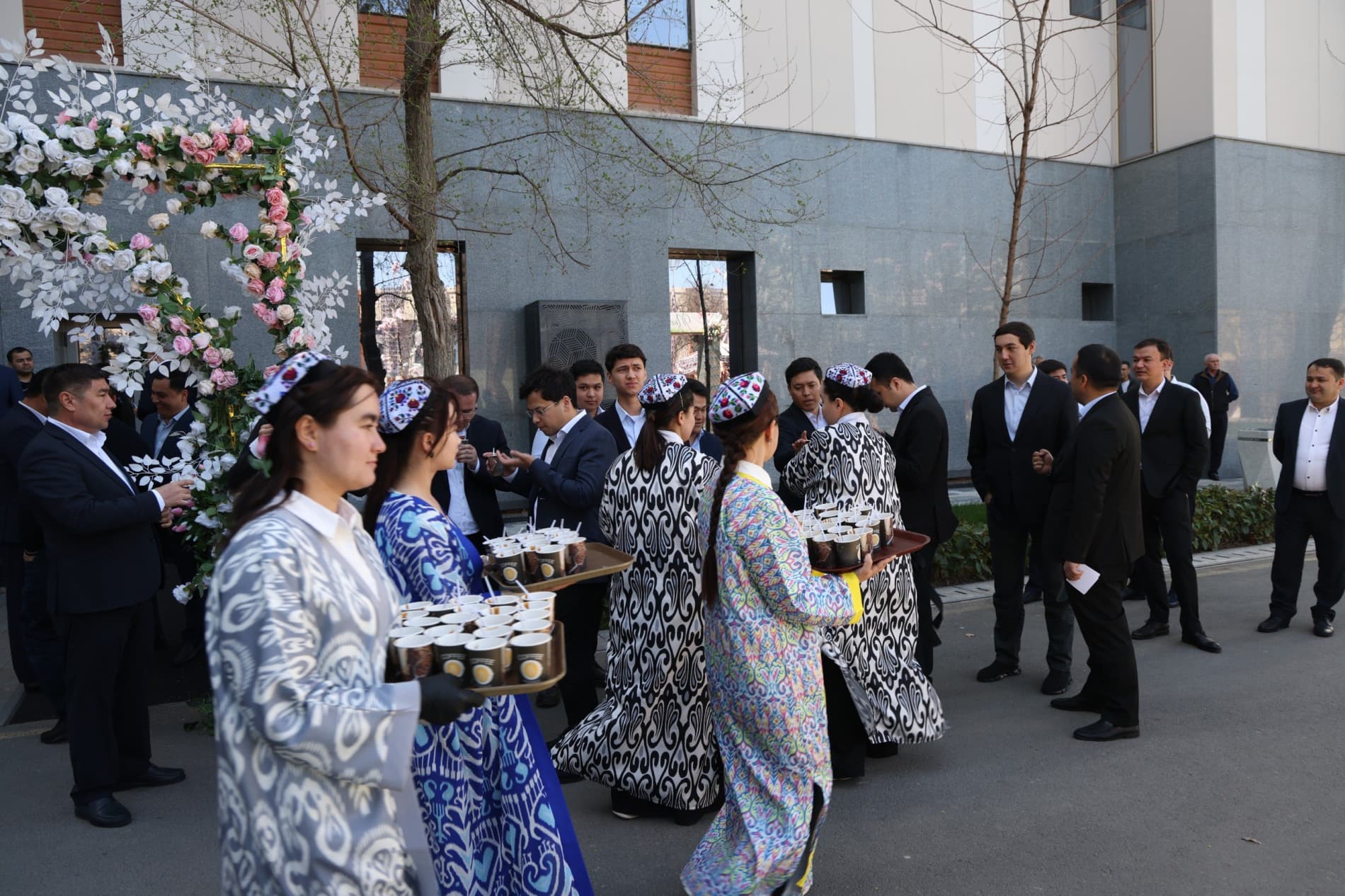A ceremonial event is being held under the slogan “Glorifying Navruz means glorifying the human being”