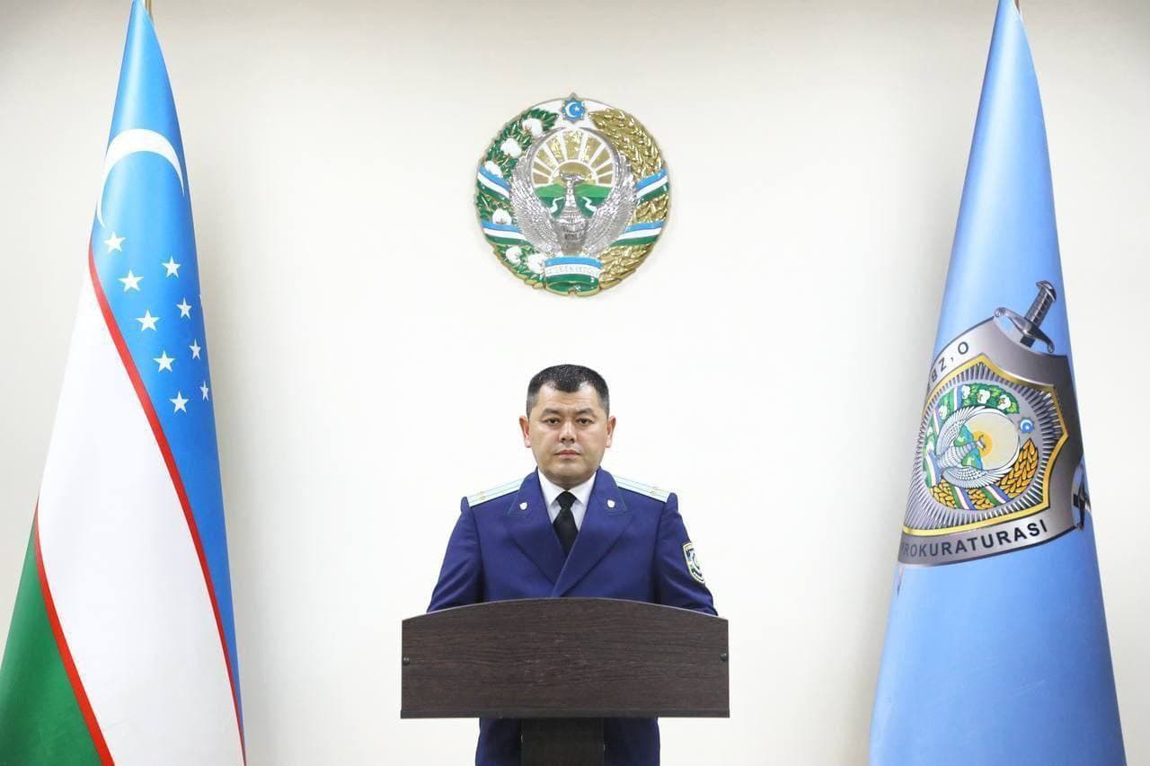 Юқори Чирчиқ туман прокурори Улуғбек Ғаниевнинг туман аҳолисига мурожаати