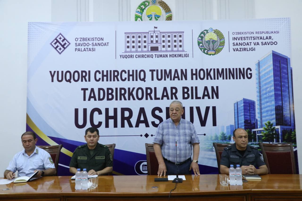 Юқори Чирчиқ тумани ҳокимининг тадбиркорлар билан очиқ мулоқоти бўлиб ўтди