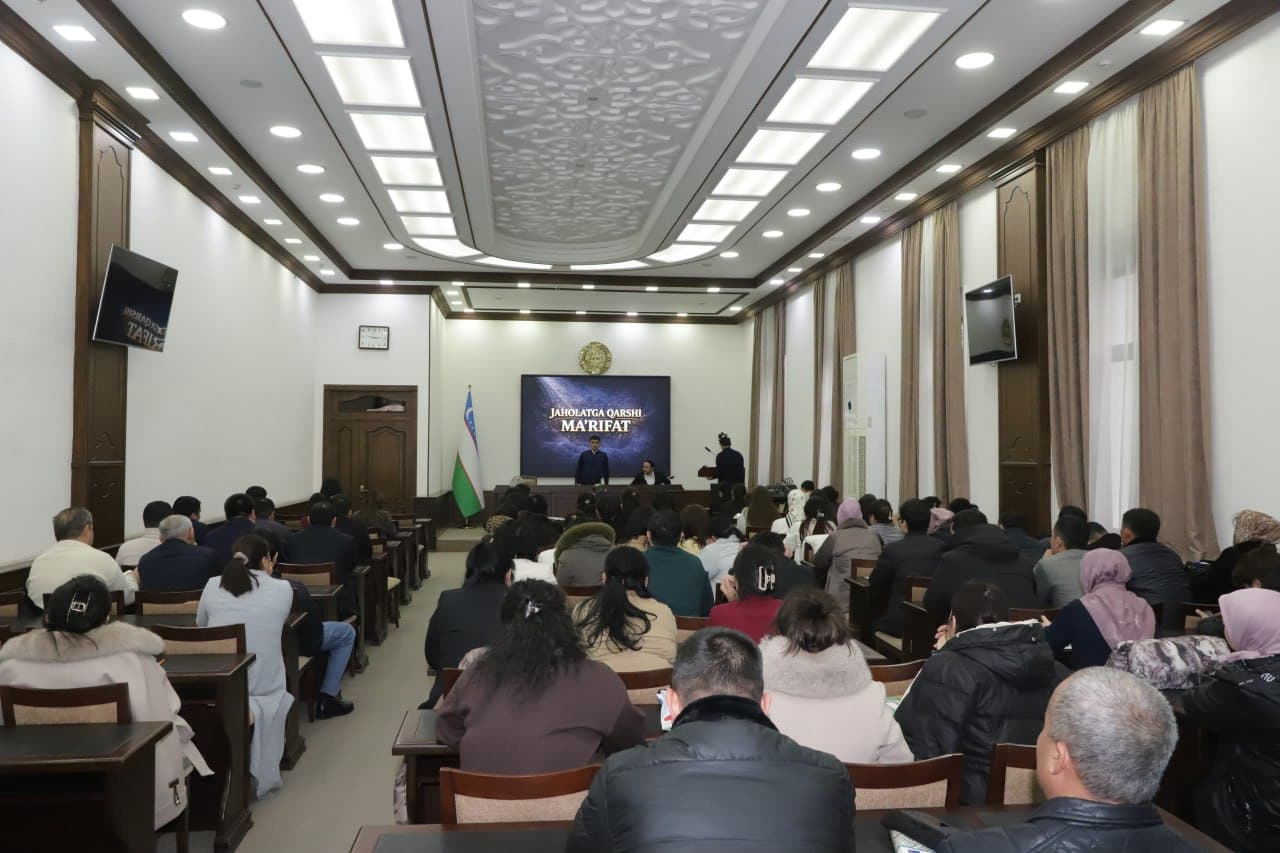 Мирзо Улуғбек туман ҳокимлигида “Жаҳолатга қарши – маърифат билан кураш!” мавзуси тарғибот учрашуви бўлиб ўтди