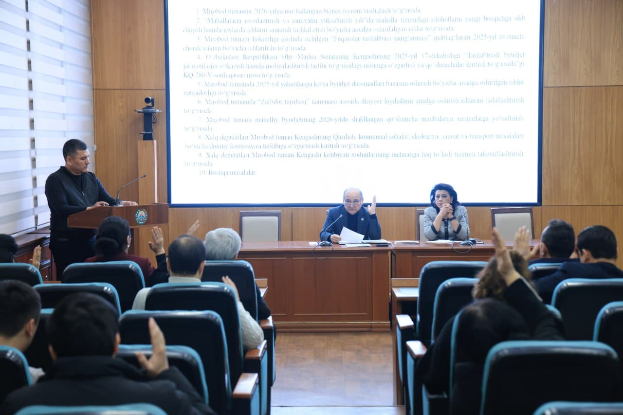 Халқ депутатлари Миробод тумани Кенгашининг 19-сессияси бўлиб ўтди