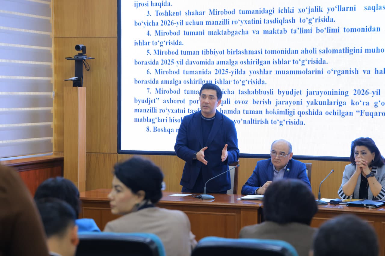 Xalq deputatlari Mirobod tumani Kengashining 21-sessiyasi bo‘lib o‘tdi