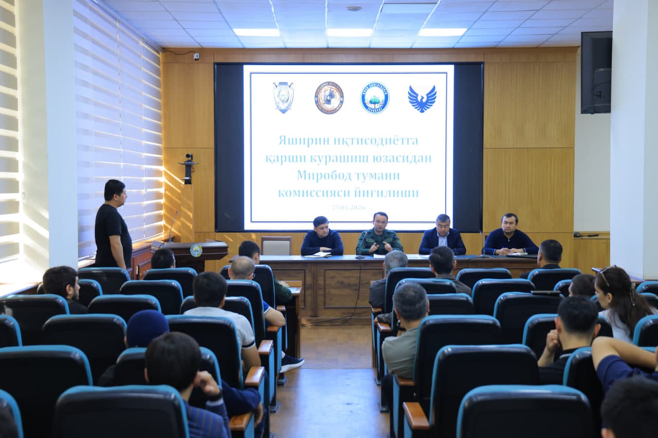 Mirobod tumanida yashirin iqtisodiyotga qarshi kurashish bo‘yicha ishlar tahlil qilindi