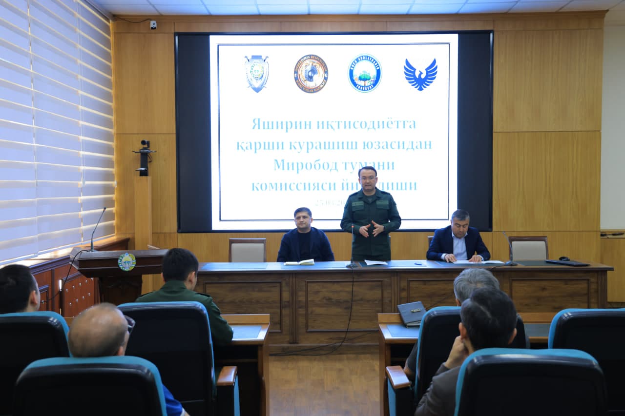 Mirobod tumanida yashirin iqtisodiyotga qarshi kurashish bo‘yicha ishlar tahlil qilindi