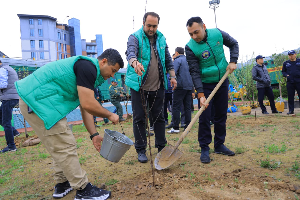 Mirobod tumanida “Yashil makon” umummilliy loyihasi doirasida amaliy ishlar izchil davom etmoqda