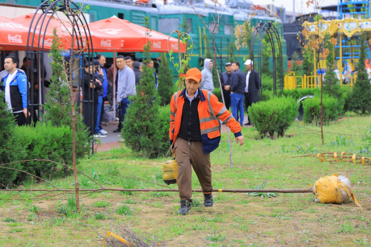 Mirobod tumanida “Yashil makon” umummilliy loyihasi doirasida amaliy ishlar izchil davom etmoqda