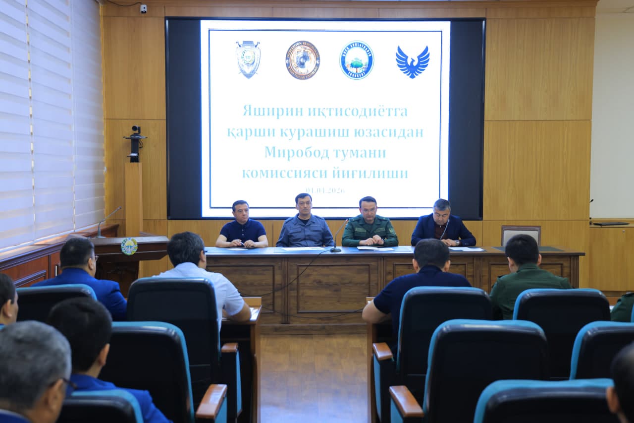 Yashirin iqtisodiyotga qarshi kurashish yuzasidan Mirobod tumani komissiyasi yig‘ilishi bo‘lib o‘tdi