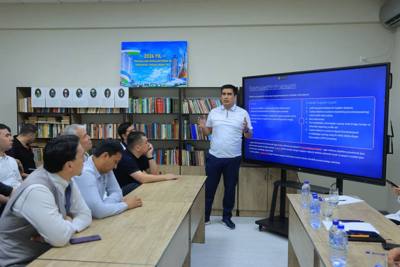 Mirobod tumanida tadbirkorlar bilan yagona dizayn-kod bo‘yicha uchrashuv o‘tkazildi