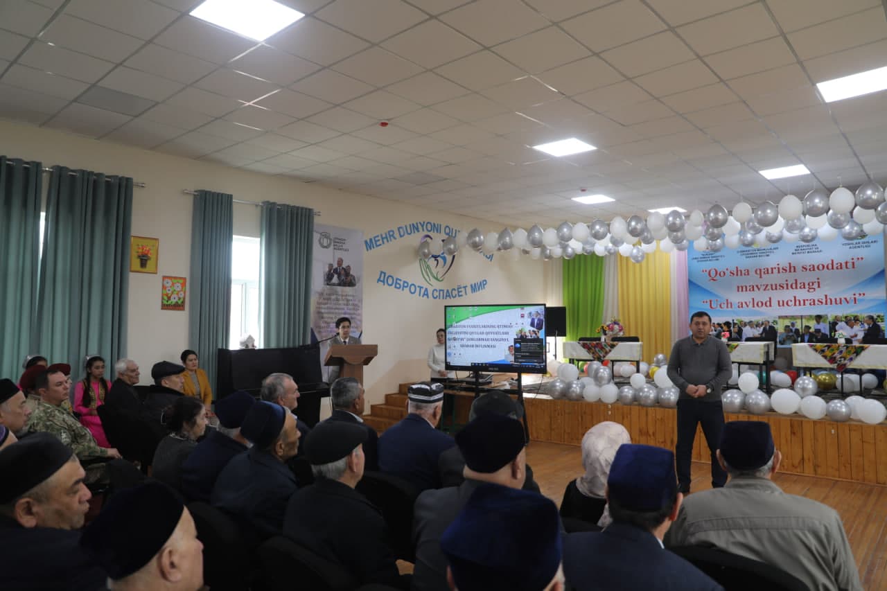"Yangi O‘zbekistonning ibratli oilasi" shiori ostida "Qo‘sha-qarish saodati" mavzusida "Uch avlod uchrashuvi" tadbiri bo‘lib o‘tdi