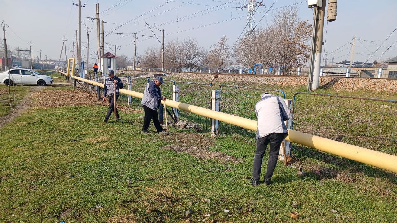 Temir yo‘l bo‘ylarida obodonlashtirish ishlari davom etmoqda