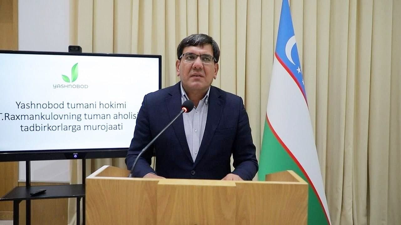 ОБРАЩЕНИЕ ХОКИМА ЯШНАБАДСКОГО РАЙОНА К ЖИТЕЛЯМ И ПРЕДПРИНИМАТЕЛЯМ РАЙОНА