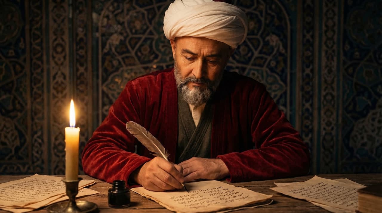 “Dedicated to the great master of words, Alisher Navoi.”