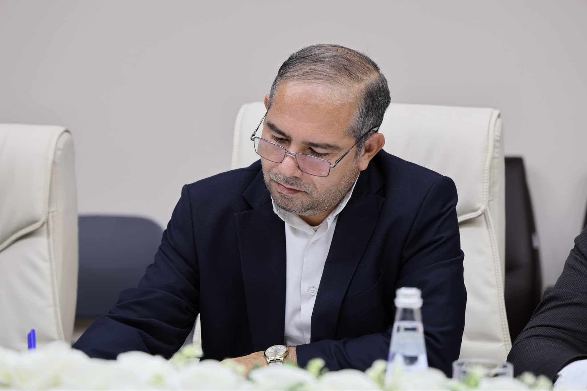 Eron Islom Respublikasining O‘zbekistondagi elchixonasi savdo attashesi Rahmatollah Xormali bilan uchrashuv bo'lib o'tdi