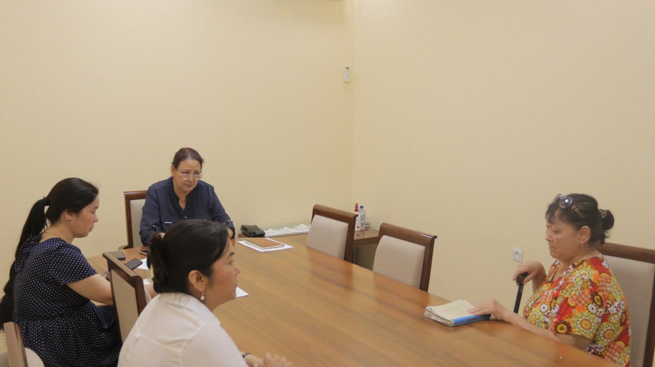 Bugun Qoraqalpog’iston Respublikasi Vazirlar Kengashi Raisining o’rinbosari, Oila va xotin-qizlar qo‘mitasi raisi M.Ahmedova o‘zining shaxsiy qabulini o‘tkazdi.