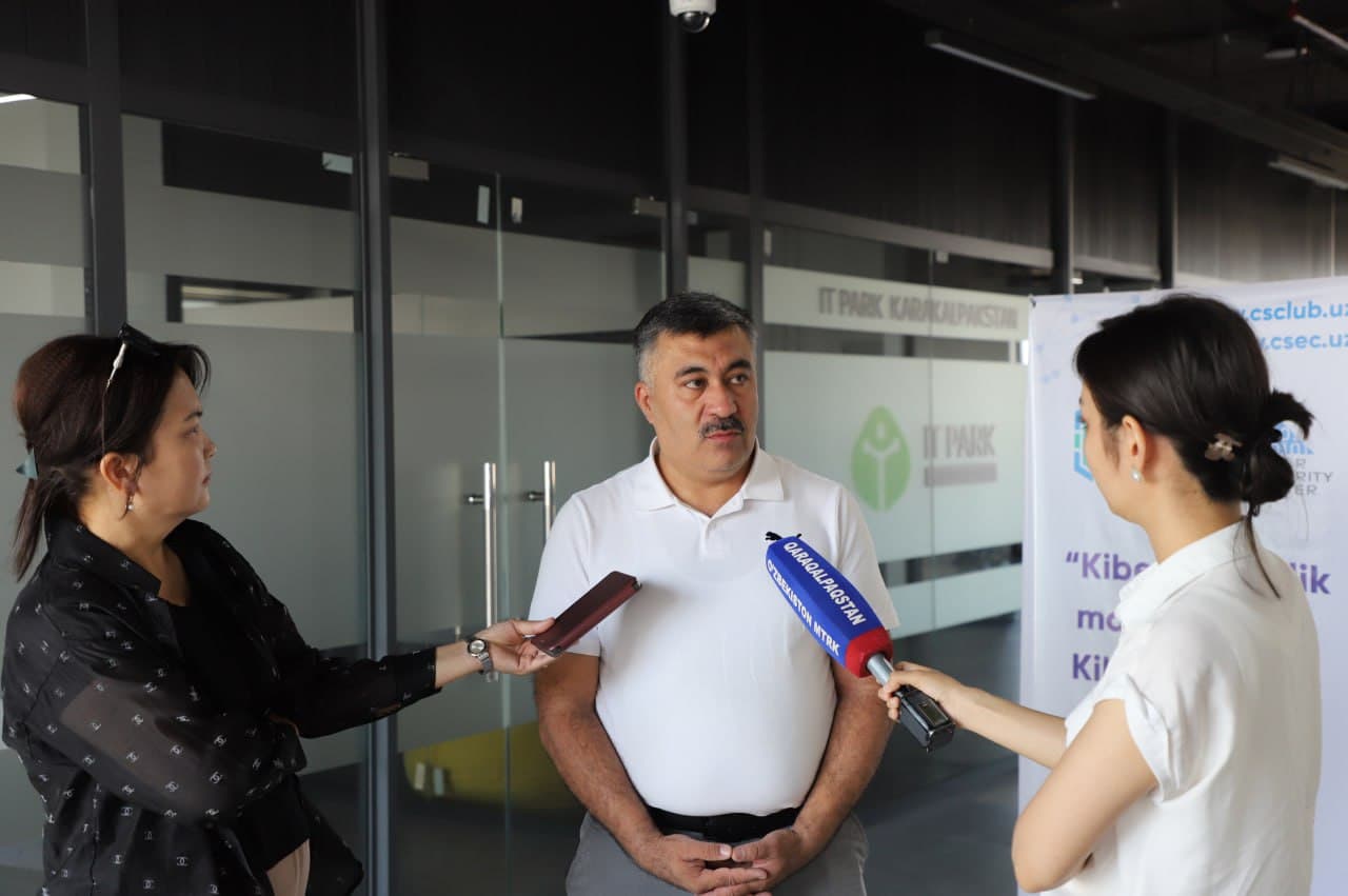 Nókis qalasındaǵı IT-park imaratında "Kiberqáwipsizlik orayı" MUK Sanlı texnologiyalar ministrliginiń Qaraqalpaqstan Respublikası aymaqlıq basqarması menen birgelikte "Kiberqáwipsizlik klubı" filialınıń ashılıwı bolıp ótti
